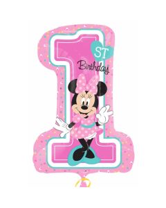 ballon hélium 1er anniversaire minnie