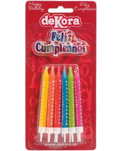 Bougies anniversaire multicolores