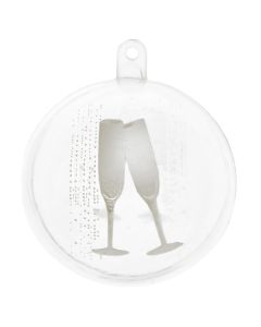 Boule dragées champagne argent