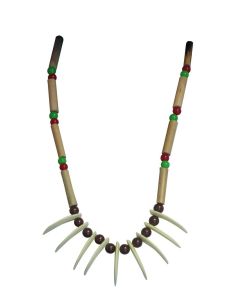 Collier d'indien avec perles et os