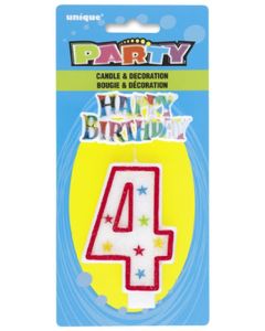 Décor "Happy Birthday" et bougie 4