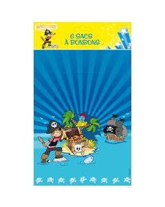 6 sacs à bonbons Pirates