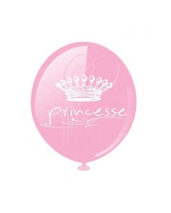 Ballon Baudruche Rose Princesse x8