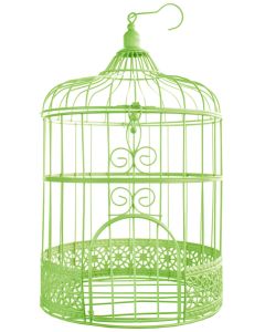 Urne cage oiseau - verte