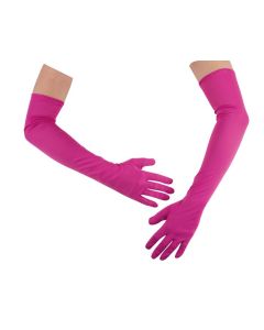 Gants longs rose 56 cm