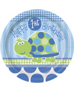 8 assiettes 1st Birthday garçon 23 cm