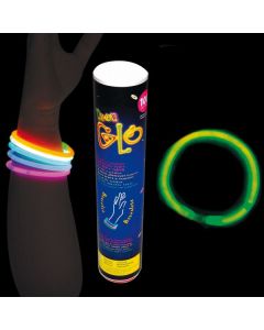 Tube de 100 bracelets fluorescents - Vert