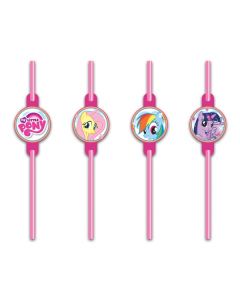 8 pailles médaillon My Little Pony