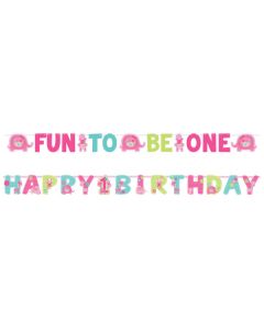2 banderoles anniversaire 1 an fille