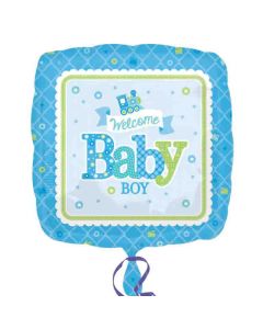 Ballon hélium Baby Shower garçon 43 cm 