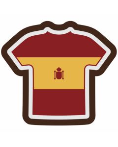 4 Maillots de l'Espagne en chocolat - 3,5 x 3,5 cm