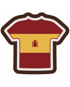 4 Maillots de l'Espagne en chocolat - 3,5 x 3,5 cm