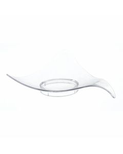 Mini plats triangle en plastique cristal