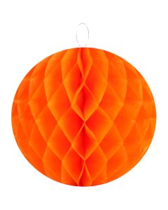 2 boules papier alvéolé orange - 30 cm