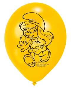 6 Ballons latex Schtroumpfs 23 cm  2 
