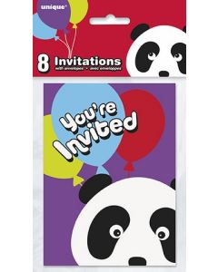 8 invitations panda