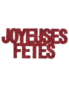 Confettis pailletés Joyeuses Fêtes - rouge