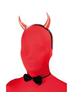 Serre-tête de Diable avec petites cornes - rouge