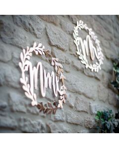 Couronne Laurier Mr et Mme - Rose Gold