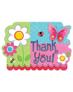 Carton de remerciements anniversaire "Jardin"
