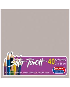 Serviettes soft touch - Taupe