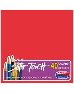 Serviettes soft touch - Rouge