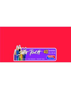 Serviettes soft touch - Rouge