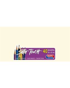 Serviettes soft touch - Ivoire