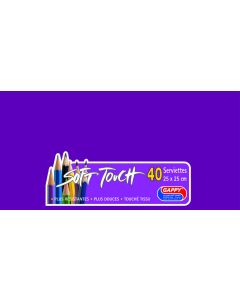 Serviettes soft touch - Pourpre