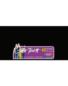 Serviettes soft touch - Noir