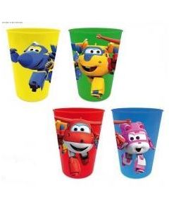 4 Verres en plastique - Super wings pas cher