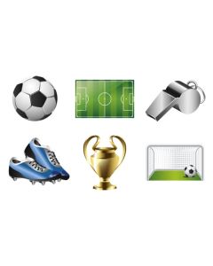 6 stickers Football