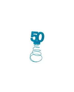 centre de table anniversaire 50 ans turquoise