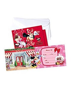 6 cartes d'invitation Minnie