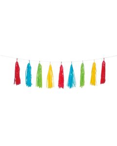 Guirlande tassel quadricolore - 2,7 m