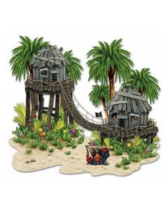 Poster cabane de pirate sur la plage