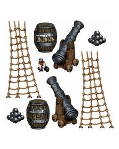 Décors accessoires bateau pirate x9