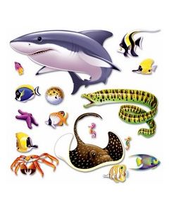 Poster poissons océan  x16