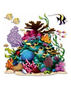 Poster corail multicolore