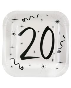 10 Assiettes anniversaire 20 ans 