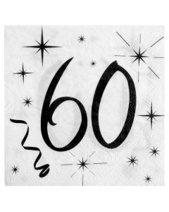20 serviettes 60 ans