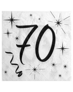 20 serviettes 70 ans