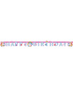 Bannière licorne Happy Birthday 