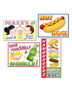4 affiches publicitaires vintage