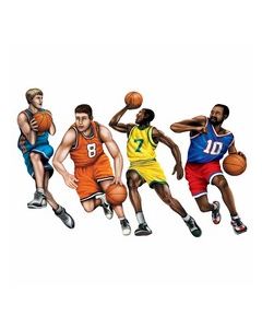 Décor mural basketteurs x4