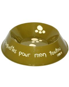 Gamelle pour chien "croquettes pour mon toutou"