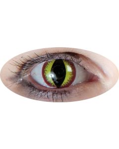 Lentilles de contact - Reptile rouge & jaune