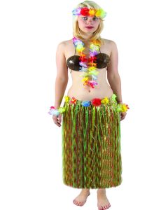 Jupe hawaïenne multicolore - 80 cm