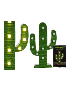 Lampe en bois forme cactus