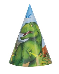 8 Chapeaux Dinosaure Party - Taille Unique